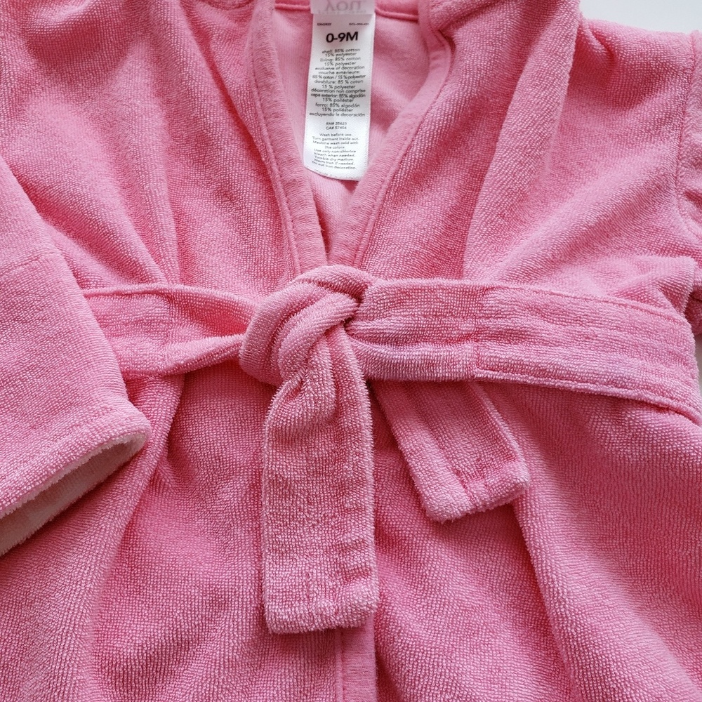 Carter's Baby Girl Pink Giraffe Bathrobe (NWOT) - Picture 2 of 8